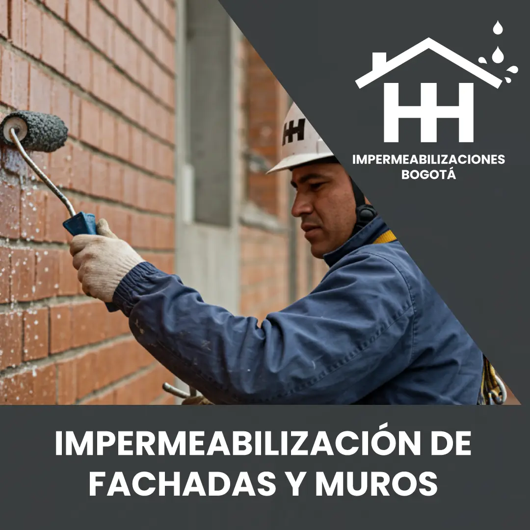 Técnico impermeabilizando la fachada de un conjunto en Cedritos